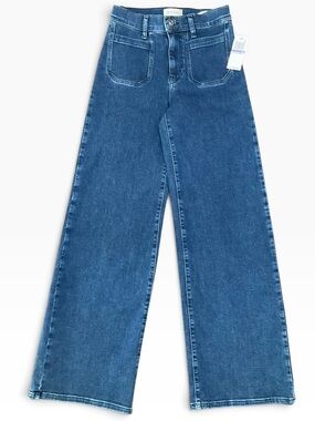 Frame Le Slim Palazzo Modernist Pocket Jeans Wide Leg Size 26 NWT